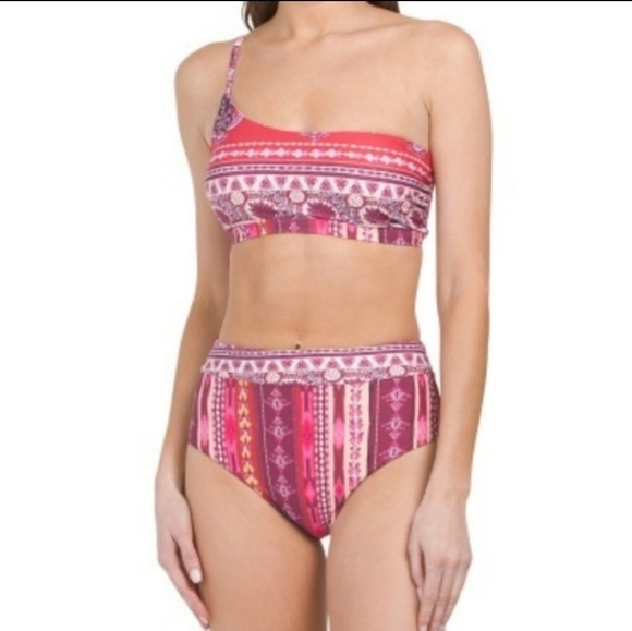Nanette Lepore Aster Boho One Shoulder Bikini Size 6 - Picture 1 of 16
